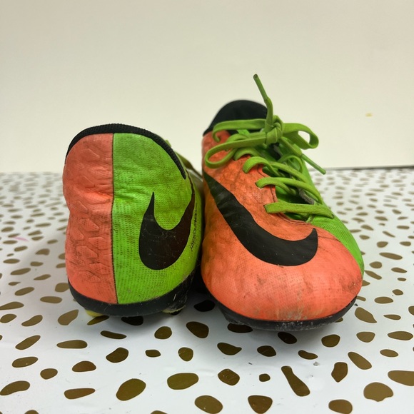 Nike Hypervenom Phade III FG Green and Orange Football Shoes - Picture 4 of 4